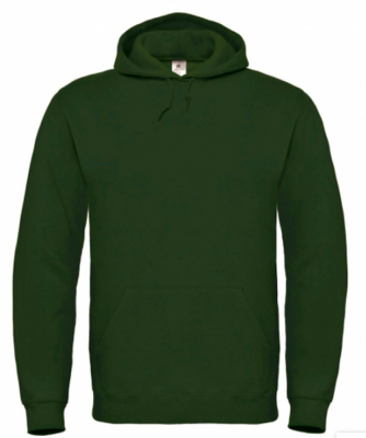 Πράσινο σκούρο φούτερ με κουκούλα σε μέγεθος 4XL